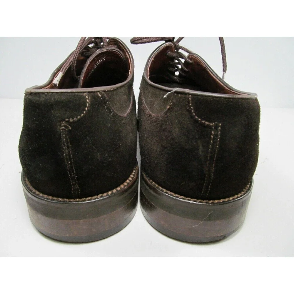 E T Wright Brown Suede Oxford Lace Up Shoes Mens Size US 13 EE Made In Italy